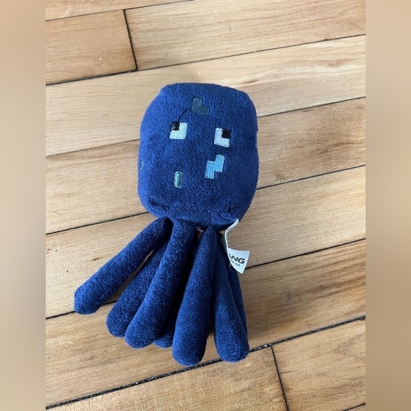 Minecraft blue octopus squid plush  7” - Picture 1 of 3